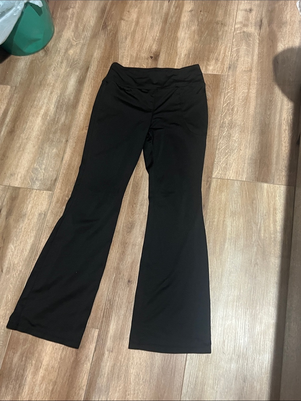 SHEIN Black Girls' Flare Leggings